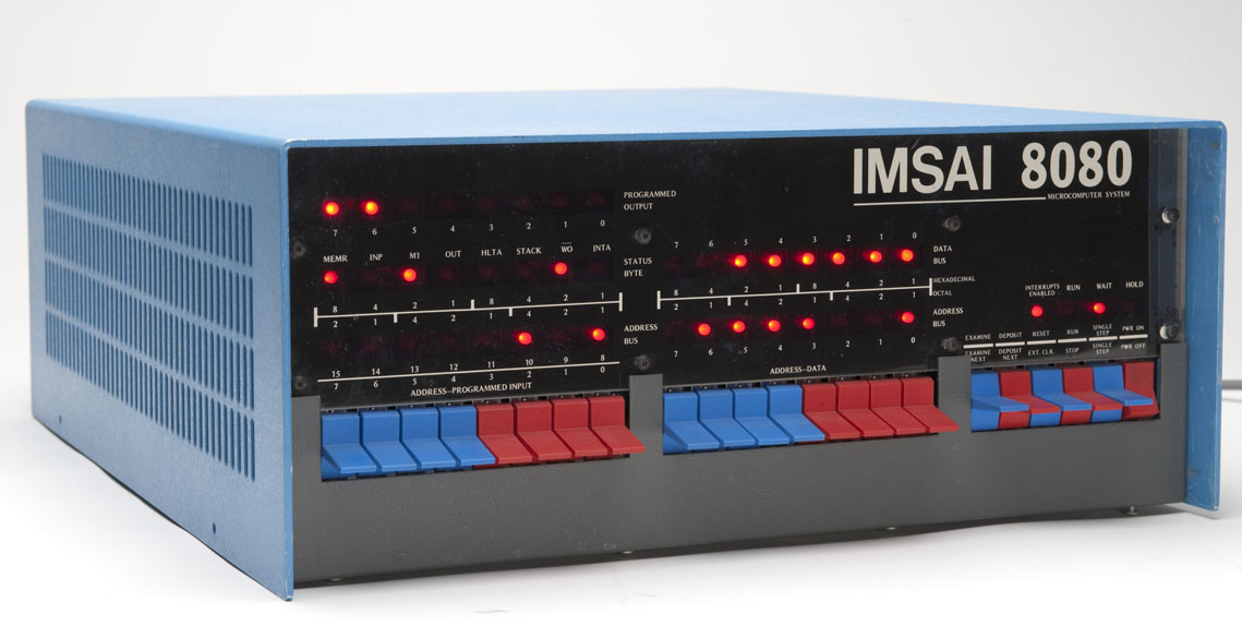 Image of the IMSAI 8080, computer shown in WarGames, a video game themed movie by MGM/UA 1983