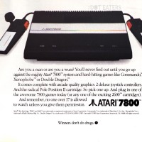 Ad for the 7800, a video game console by Atari