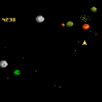 Snap of Asteroids, a home video game for the 7800 by Atari 1987