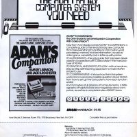 Adam's Companion, a guide book to Coleco's ADAM home computer system