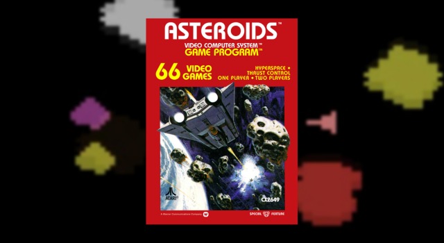 Asteroids, a video game for the Atari 2600