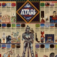 A poster highlighting games for the VCS/2600, a home video game system by Atari 1977