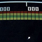 An excerpt of a screenshot from Breakout, a video arcade game by Atari.