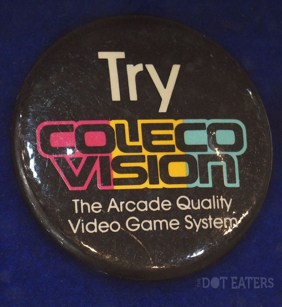 Button promoting the ColecoVision video game console