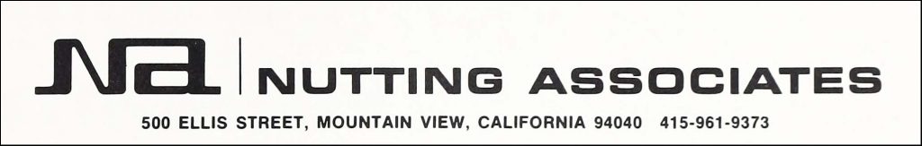 Logo for Nutting Associates, makers of first mass produced video game Computer Space, by Atari founder Nolan Bushnell