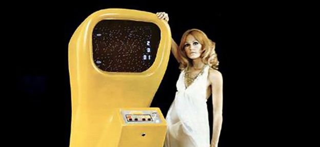 Excerpt from flyer for Computer Space, a coin-op video game by Syzygy/Nutting Associates 1971