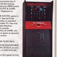 Flyer for TV Pinball, an arcade video game by Exidy 1975