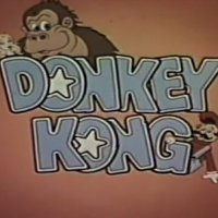 Title screen for Donkey Kong segment of Saturday Supercade, a video game themed TV show