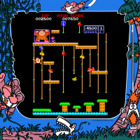 Screenshot of Donkey Kong Jr., an arcade video game by Nintendo 1982
