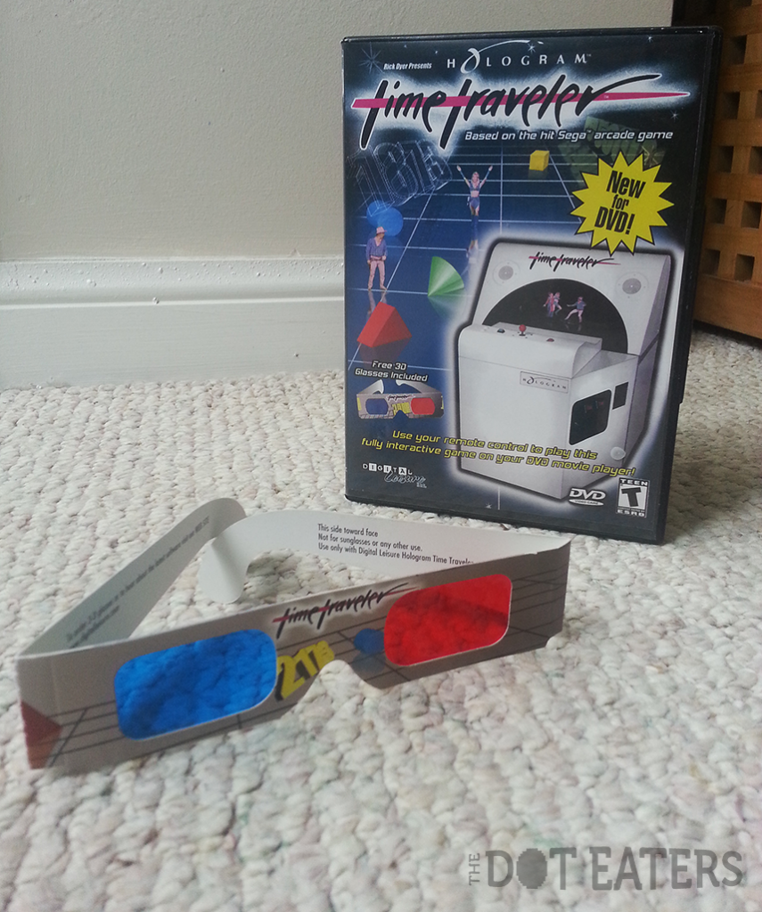 DVD box and 3D glasses for Time Traveler, a DVD game by Sega/Digital Liesure 2000