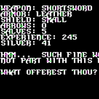 Snap of Temple of Apshai, Trilogy edition, a computer RPG for the Apple II by Epyx 1985
