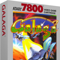 Galaga, a home video game for the Atari 7800 video game console