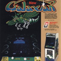Flyer for Galaxian, an arcade video game by Namco 1979