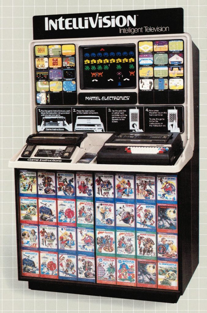 Kiosk for Intellivision, a home video game console by Mattel
