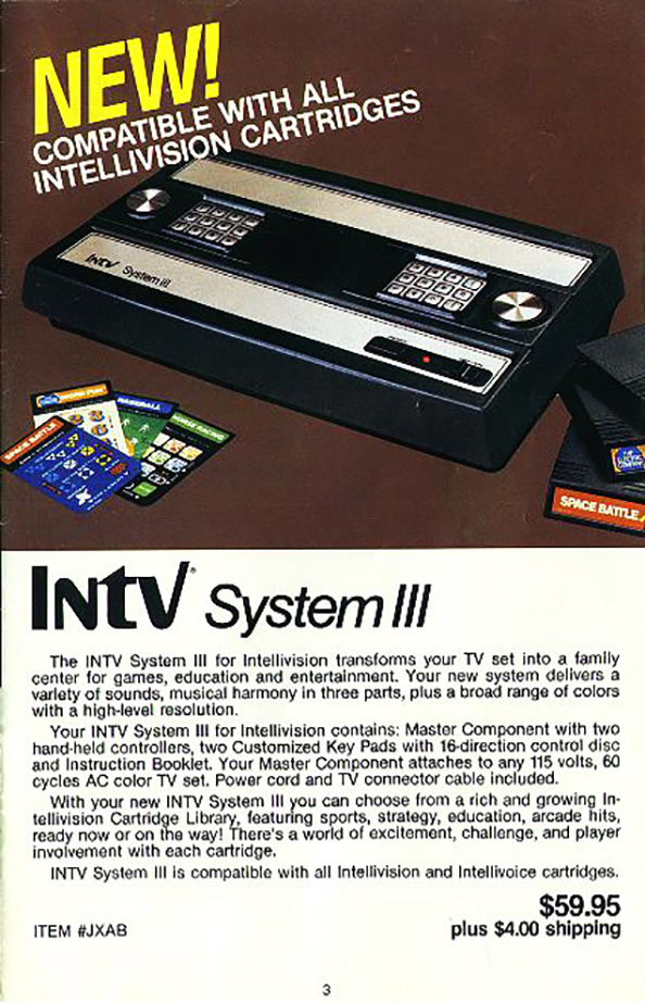 INTV System III, rebooted version of the Mattel Intellivision home video game system