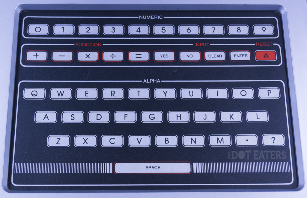 Keyboard of the O2, a home video game console by Magnavox 1978