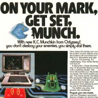Ad for K.C. Munchkin, a video game by Magnavox for the Odyssey² 1981
