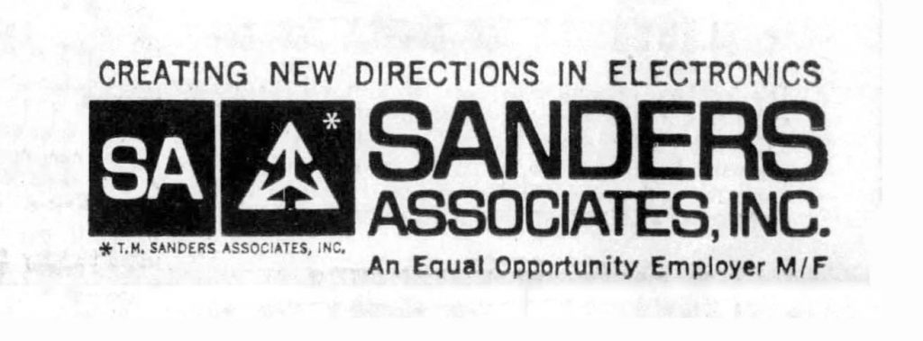 Logo for Sanders Associates, birthplace of video games