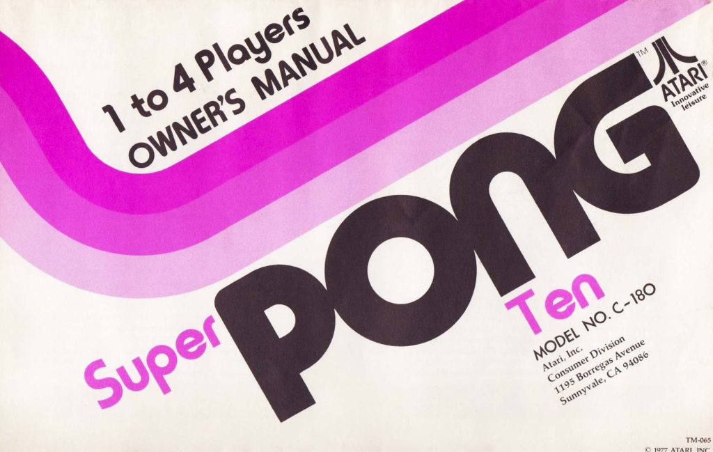 Super Pong video game by Atari
