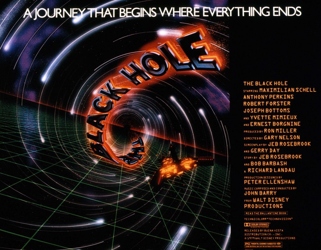 Movie poster for The Black Hole movie, by Disney