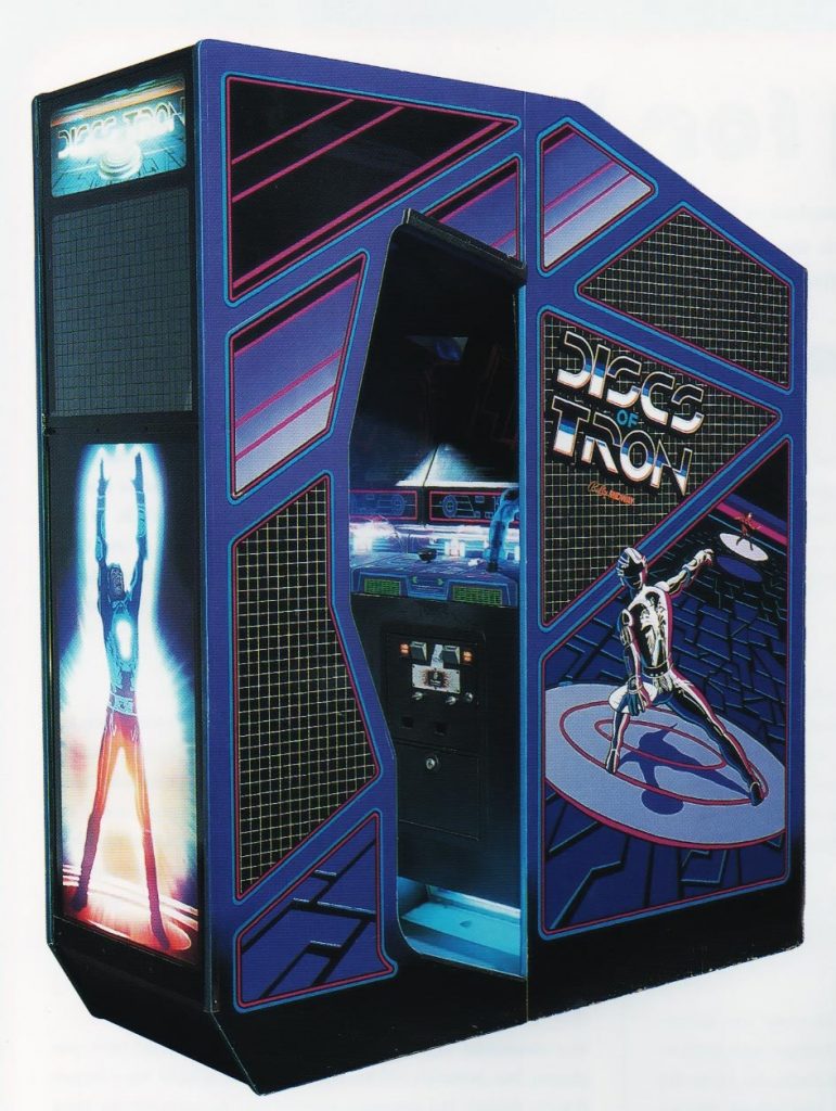 Total Environment Cabinet for Discs of Tron, an arcade video game by Bally Midway 1983