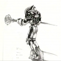 Concept art for the sequel to Tron, a video game themed movie by Disney