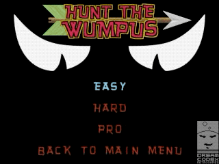 Hunt the Wumpus computer game with graphics