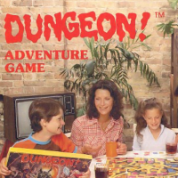 Ad for Dungeon, a boardgame by Dungeons and Dragons game TSR.